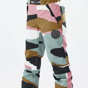 PRACTICALLY NEW Dope Snow Blizzard Snowboard Pants Shards Muted Pink SMALL